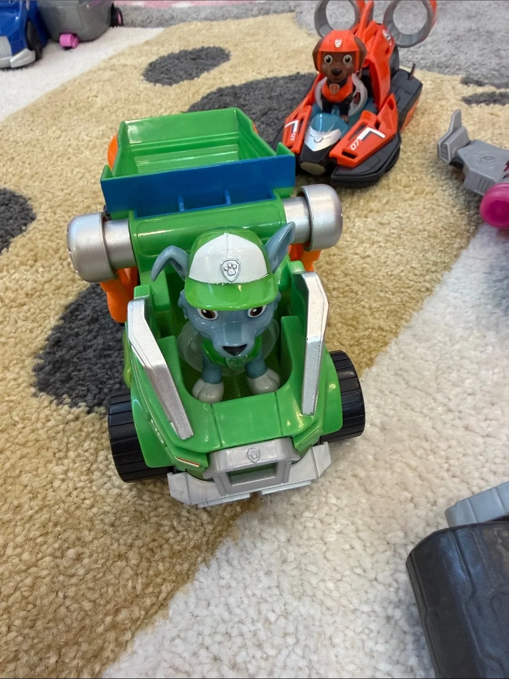 Paw Patrol Rescue Vehicle Set — Green, Orange, Pink, Red, Yellow